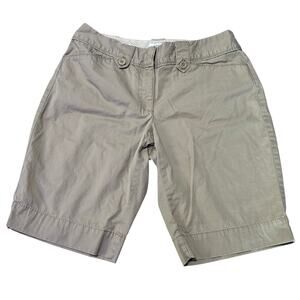 Ann Taylor Loft Julie Khaki Bermuda Shorts - Y2K Vintage Boho - Size 6